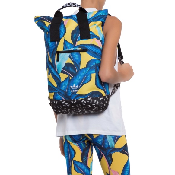 adidas roll top backpack multicolor